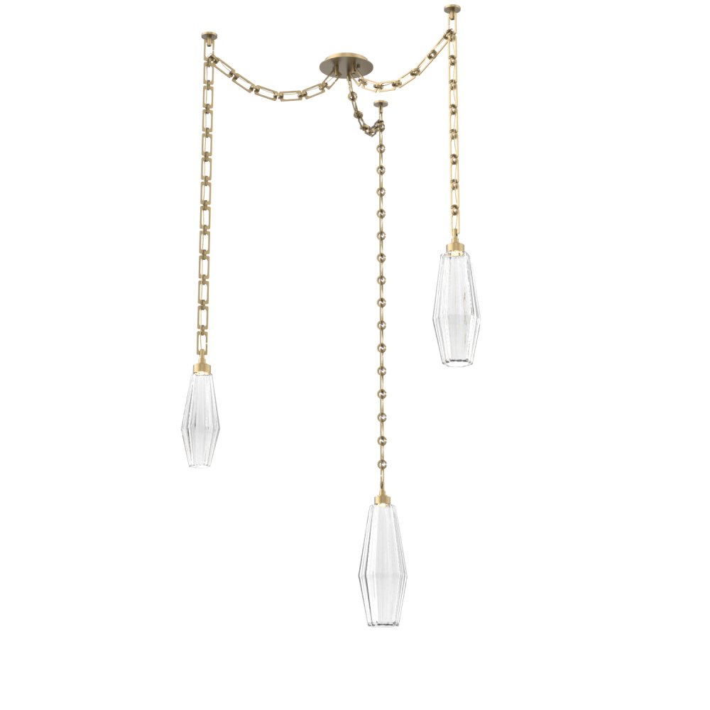 Aalto Multi Light Pendant Multi Port Canopy Gilded Brass