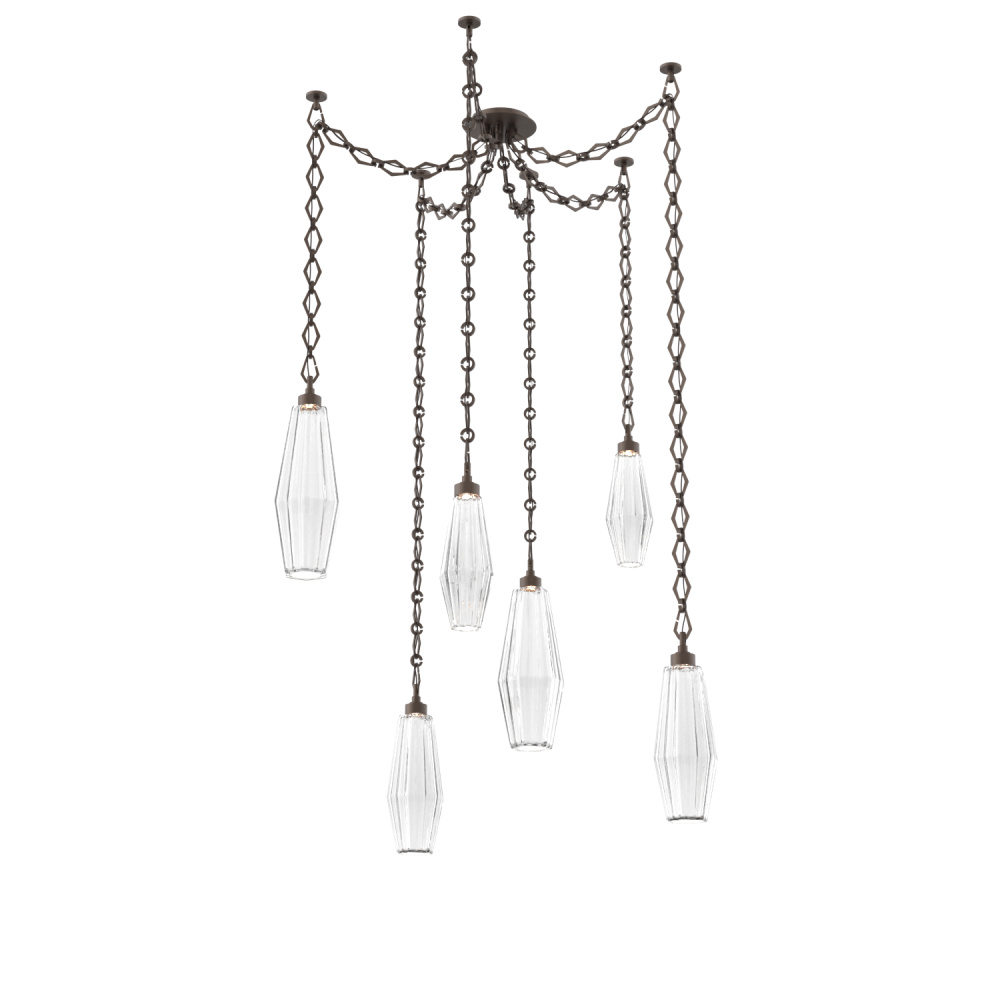 Aalto Multi Light Pendant Multi Port Canopy Flat Bronze