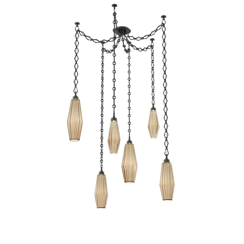 Aalto Multi Light Pendant Multi Port Canopy Matte Black