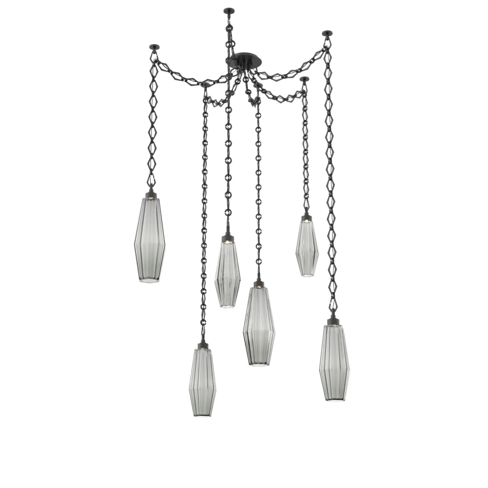 Aalto Multi Light Pendant Multi Port Canopy Matte Black