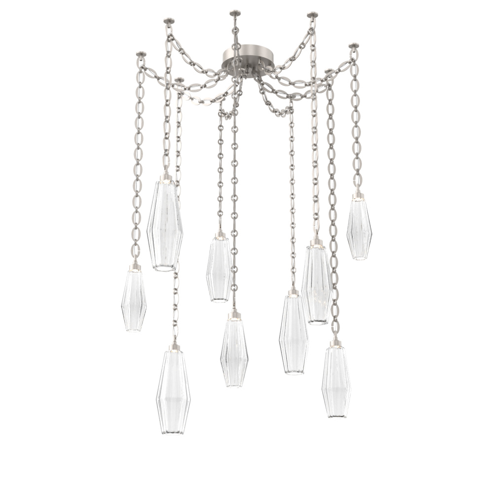 Aalto Multi Light Pendant Multi Port Canopy Beige Silver