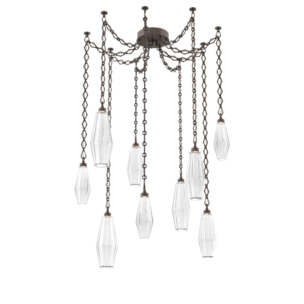 Aalto Multi Light Pendant Multi Port Canopy Flat Bronze