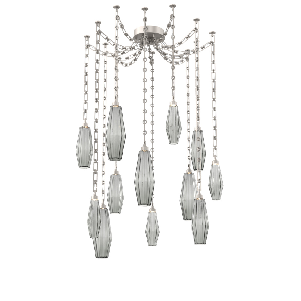 Aalto Multi Light Pendant Multi Port Canopy Beige Silver