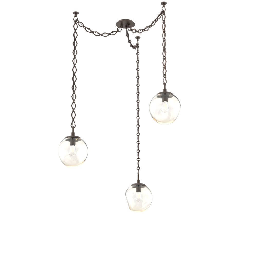 Aster Bulb Multi Light Pendant Multi Port Canopy Flat Bronze