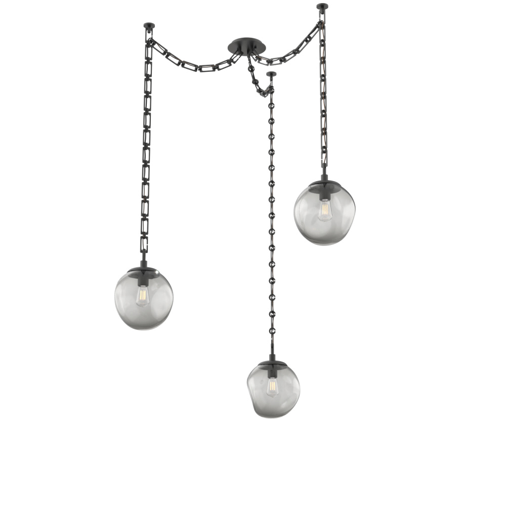 Aster Bulb Multi Light Pendant Multi Port Canopy Matte Black