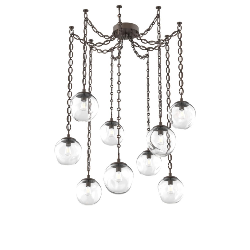 Aster Bulb Multi Light Pendant Multi Port Canopy Flat Bronze