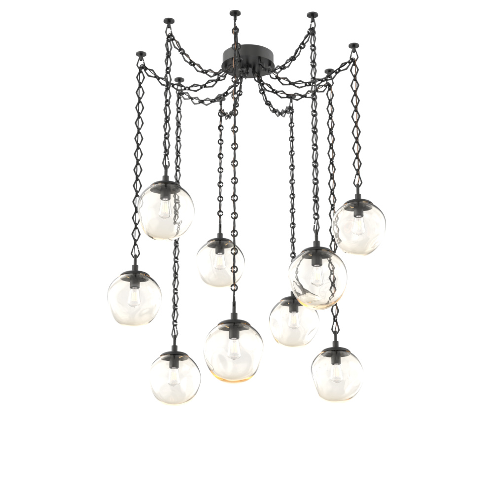 Aster Bulb Multi Light Pendant Multi Port Canopy Matte Black