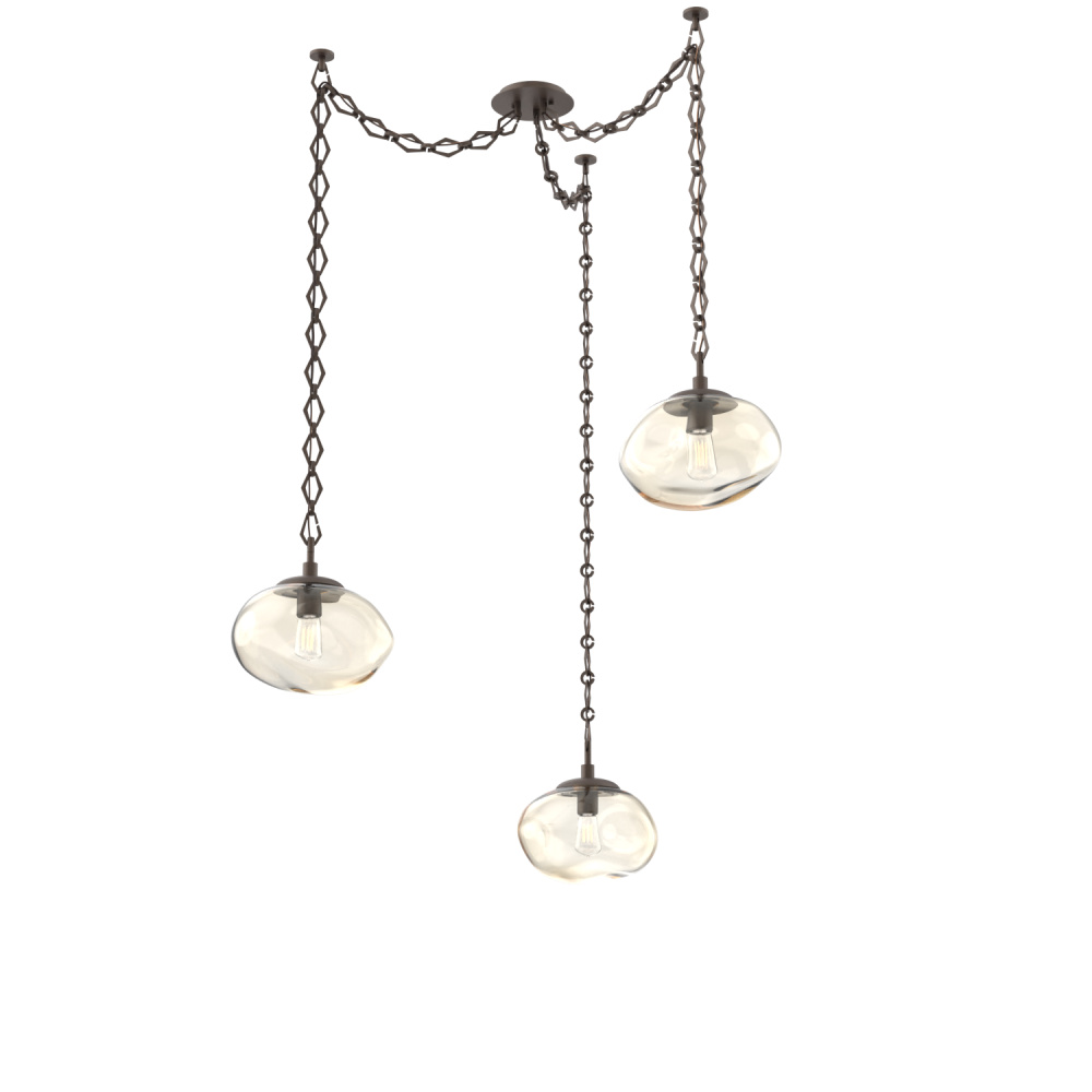 Nova Bulb Multi Light Pendant Multi Port Canopy Flat Bronze