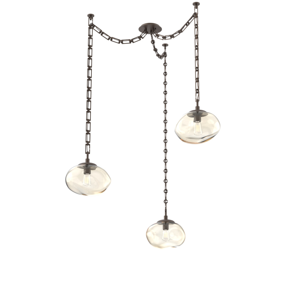 Nova Bulb Multi Light Pendant Multi Port Canopy Flat Bronze
