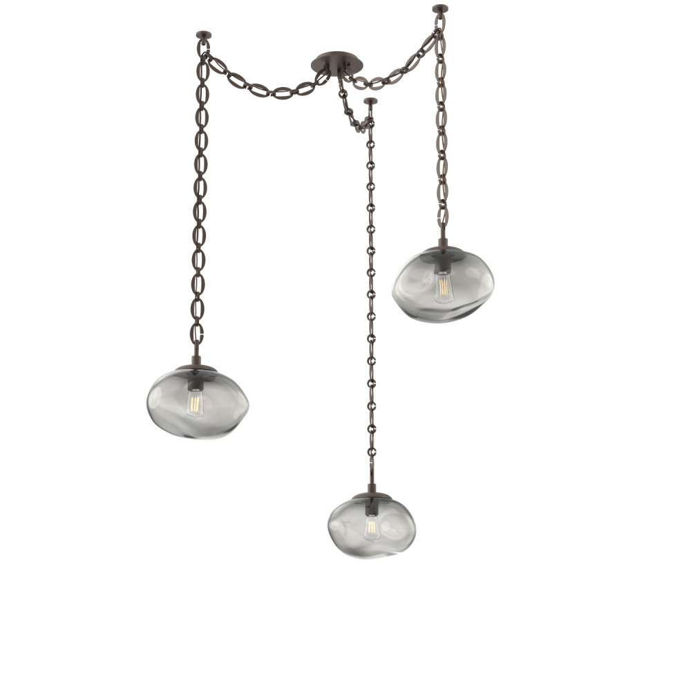 Nova Bulb Multi Light Pendant Multi Port Canopy Flat Bronze