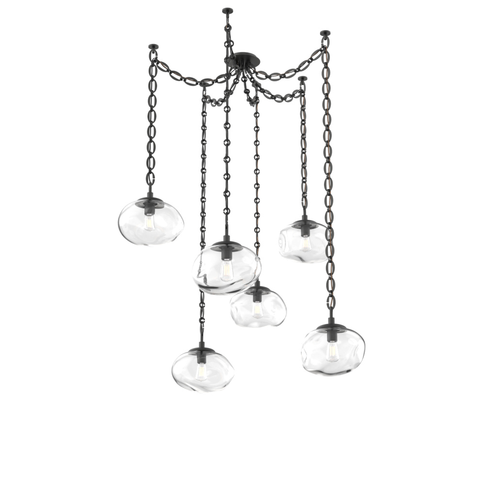 Nova Bulb Multi Light Pendant Multi Port Canopy Matte Black