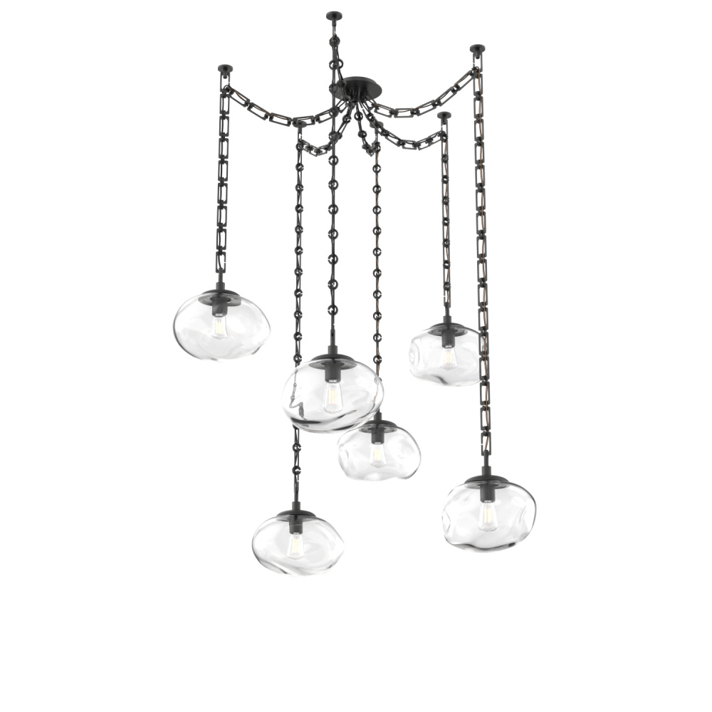 Nova Bulb Multi Light Pendant Multi Port Canopy Matte Black