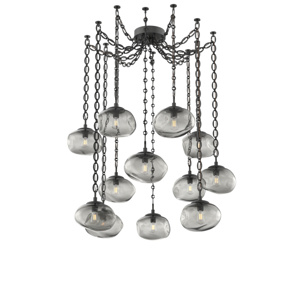 Nova Bulb Multi Light Pendant Multi Port Canopy Matte Black