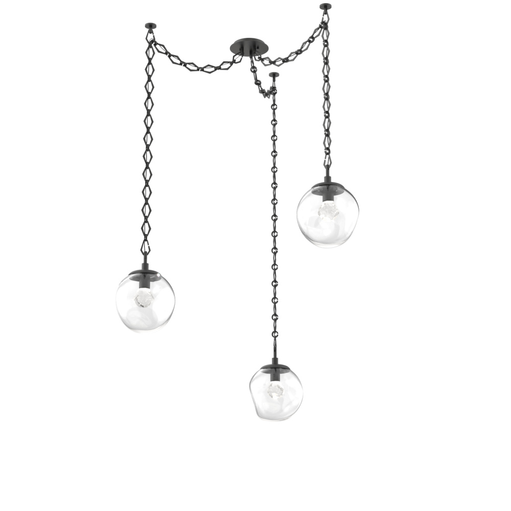 Aster Round 3pc Swag Multi-Pendant Chain (LED)