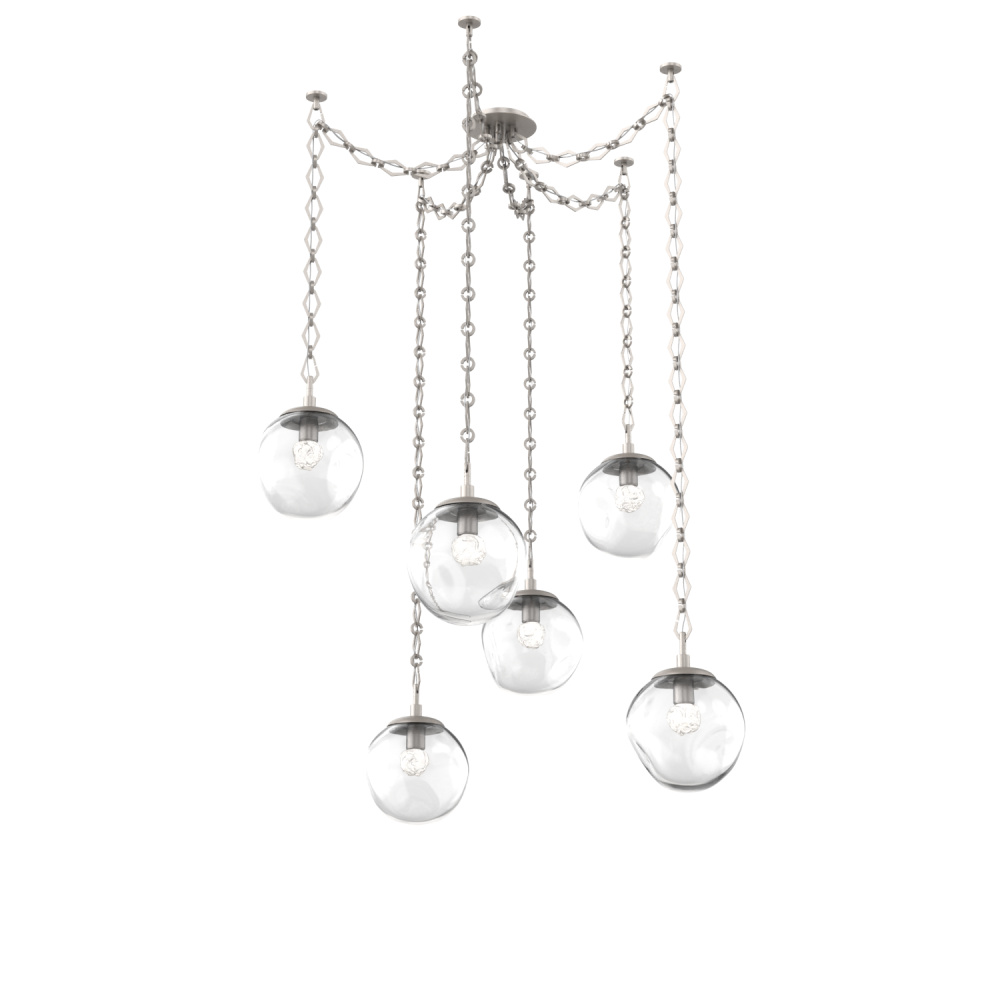 Aster Round 6pc Swag Multi-Pendant Chain (LED)