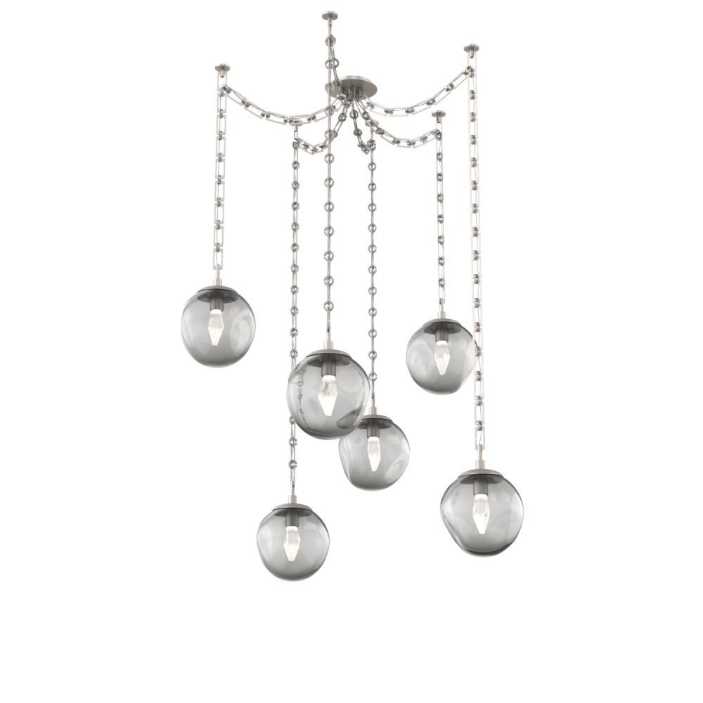 Aster Round 6pc Swag Multi-Pendant Chain (LED)