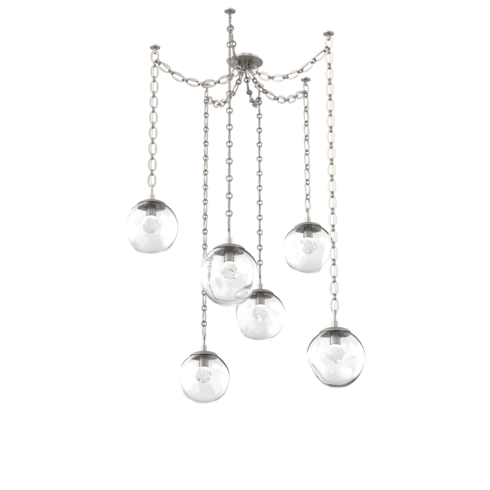 Aster Round 6pc Swag Multi-Pendant Chain (LED)
