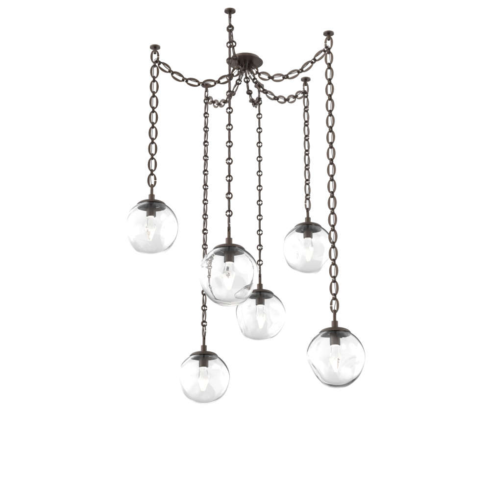 Aster Round 6pc Swag Multi-Pendant Chain (LED)