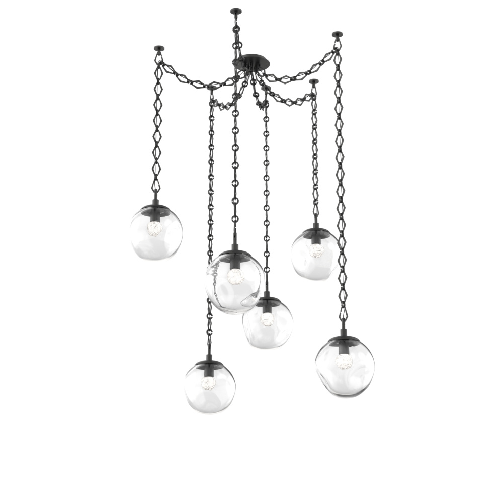 Aster Round 6pc Swag Multi-Pendant Chain (LED)