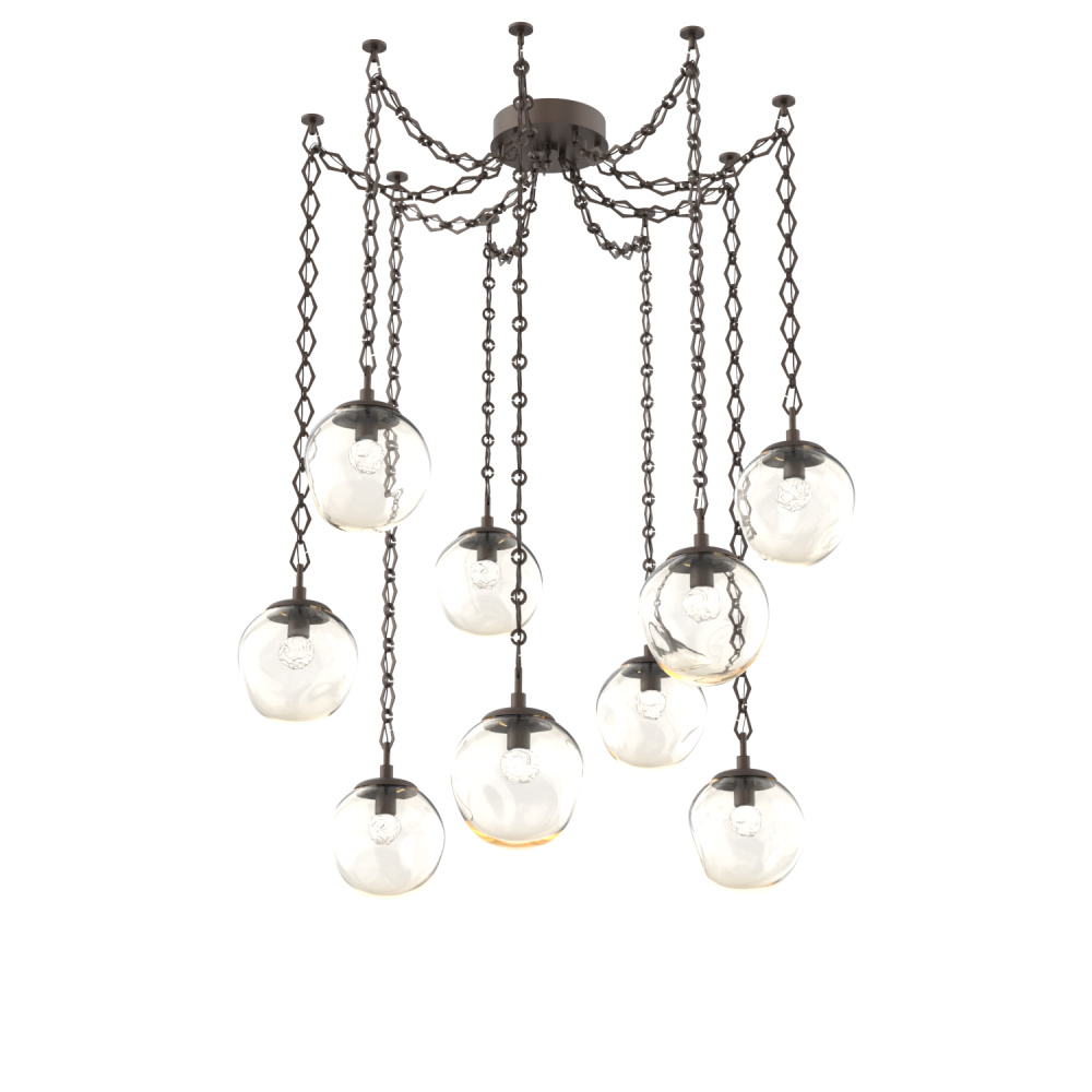 Aster LED Multi Light Pendant Multi Port Canopy Flat Bronze