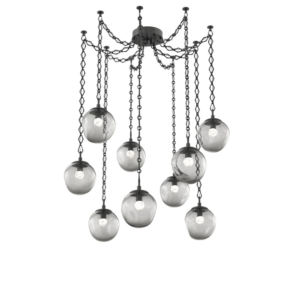 Aster Round 9pc Swag Multi-Pendant Chain (LED)