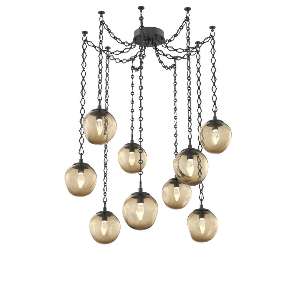 Aster Round 9pc Swag Multi-Pendant Chain (LED)