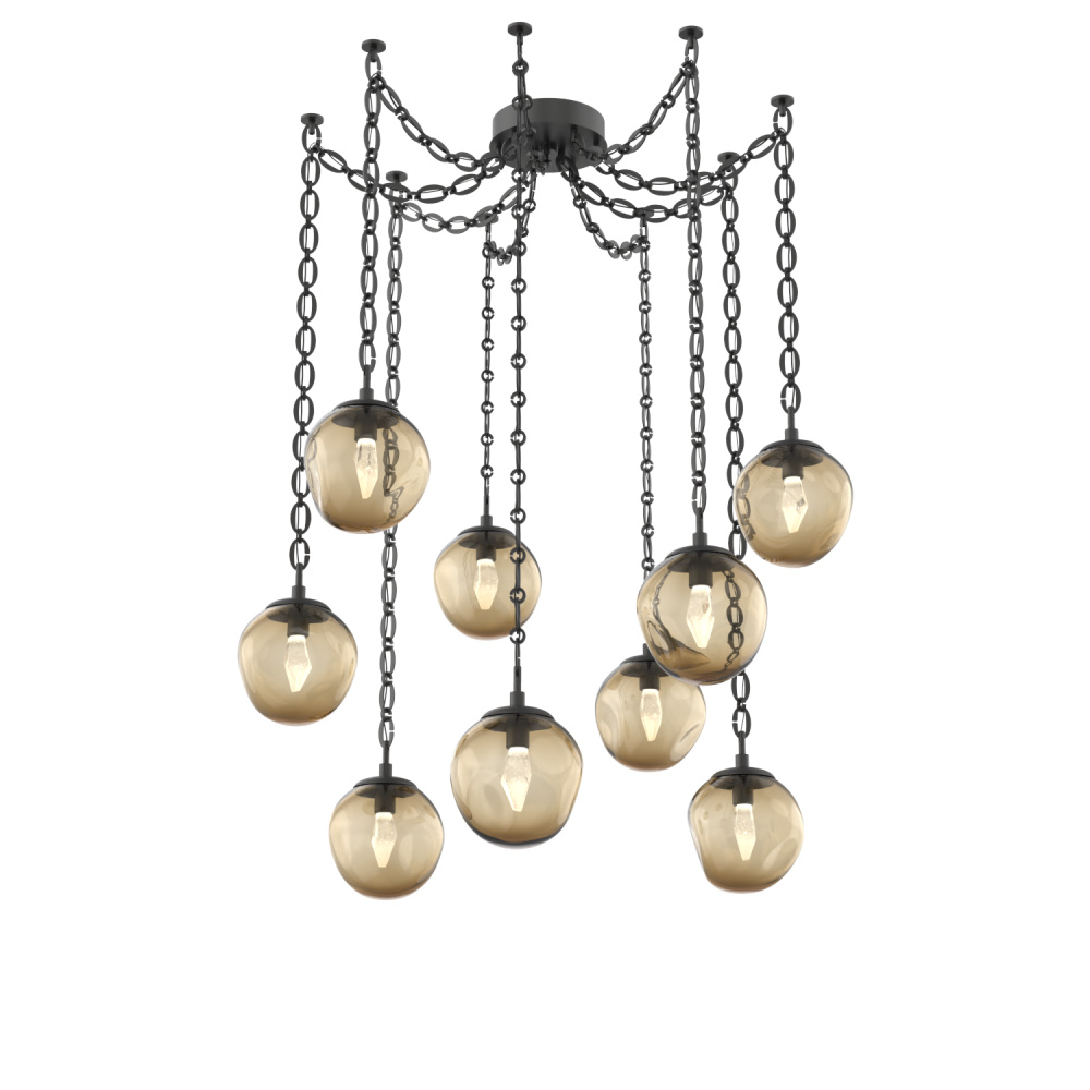 Aster Round 9pc Swag Multi-Pendant Chain (LED)
