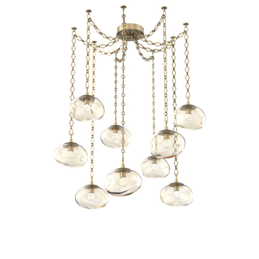 Nova LED Multi Light Pendant Gilded Brass