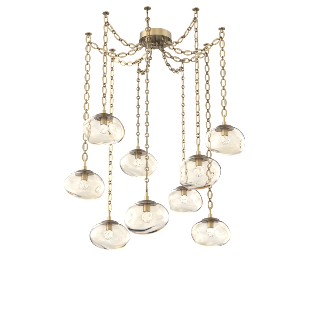 Nova LED Multi Light Pendant Gilded Brass