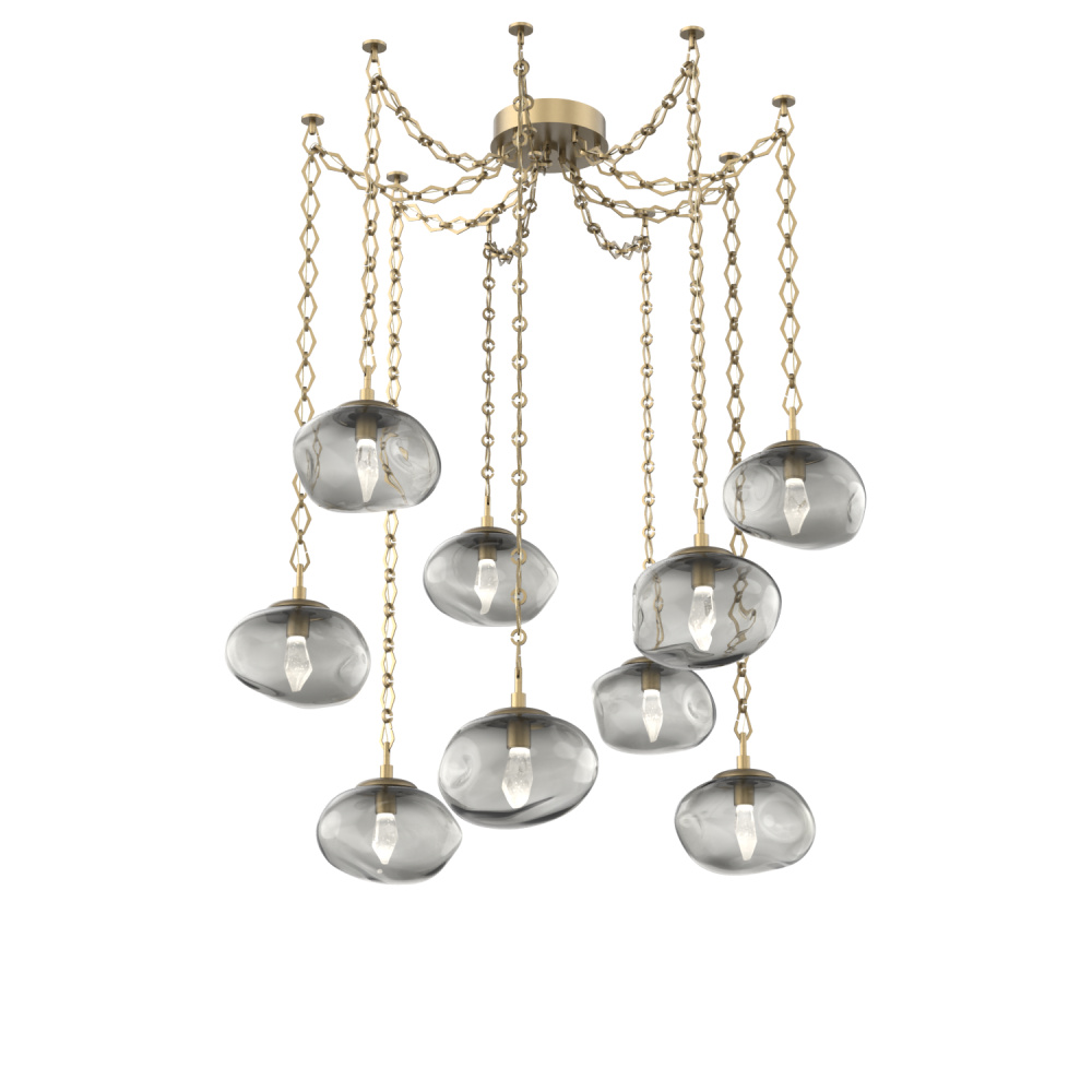 Nova LED Multi Light Pendant Gilded Brass