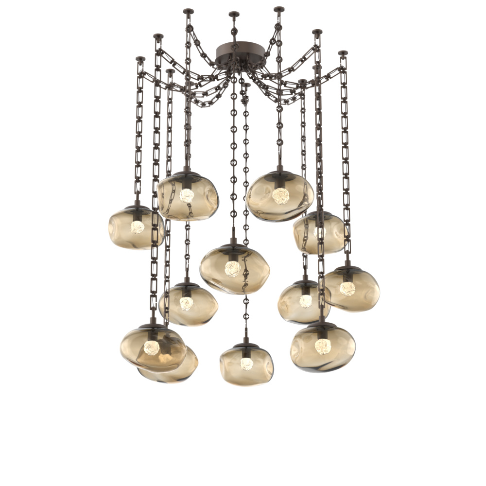 Nova LED Multi Light Pendant Flat Bronze
