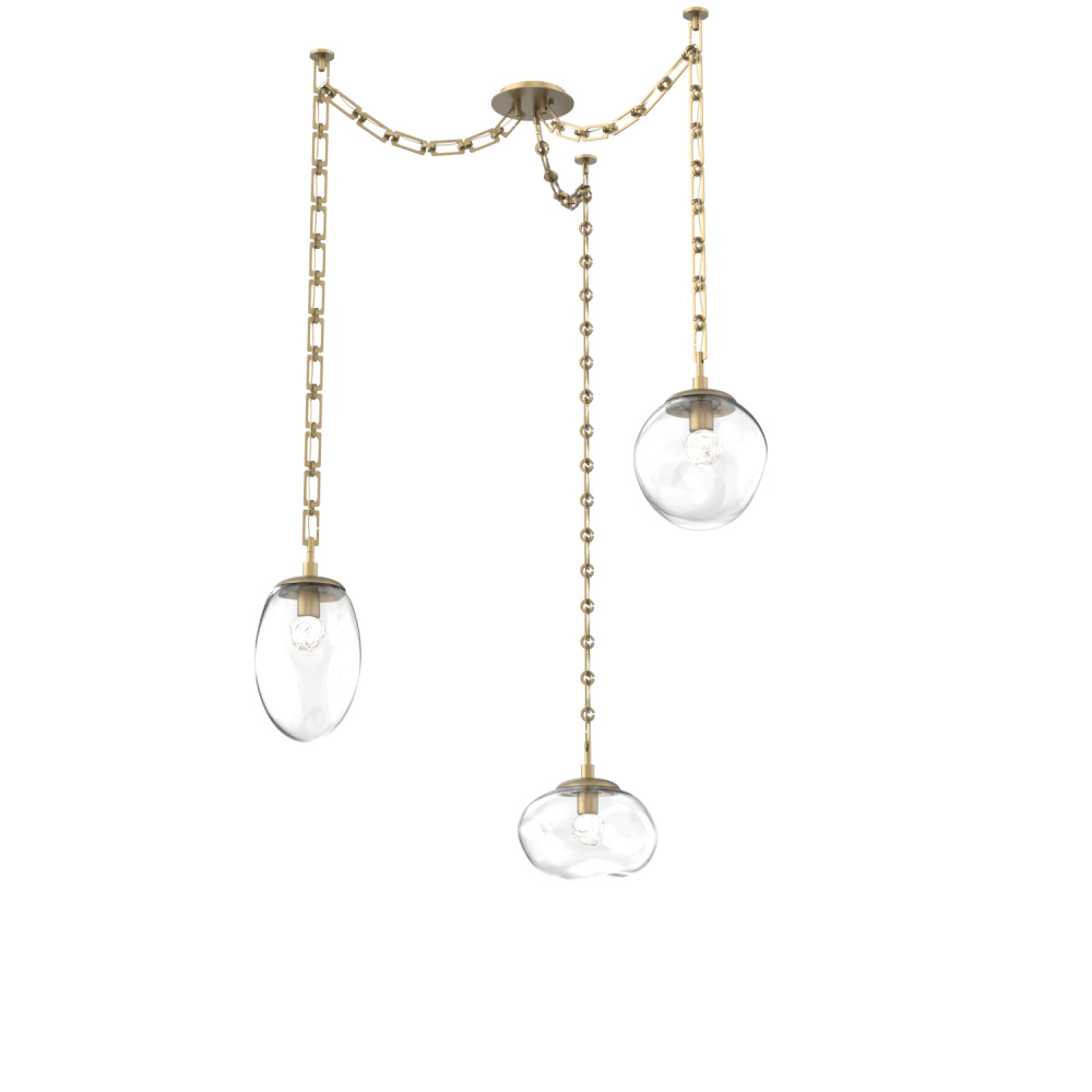 Cosmos LED Multi Light Pendant Gilded Brass