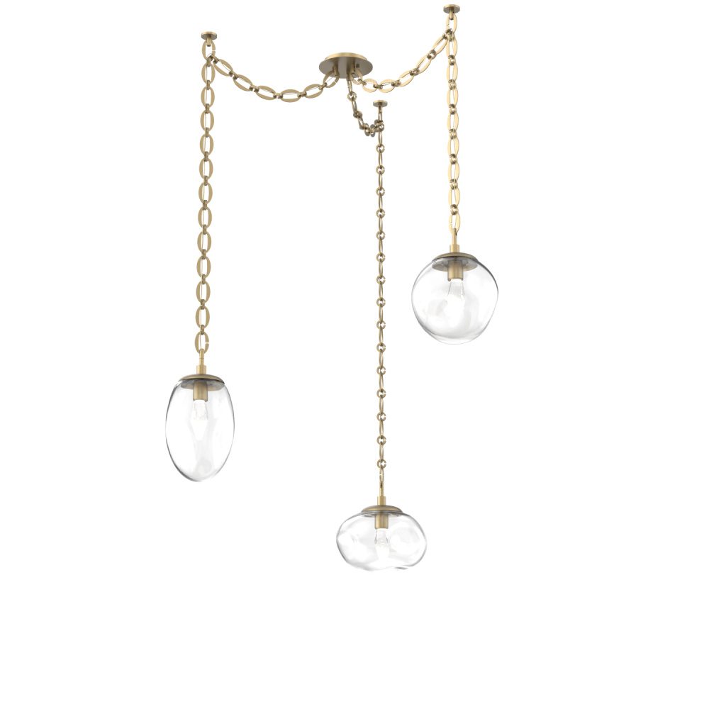 Cosmos LED Multi Light Pendant Gilded Brass