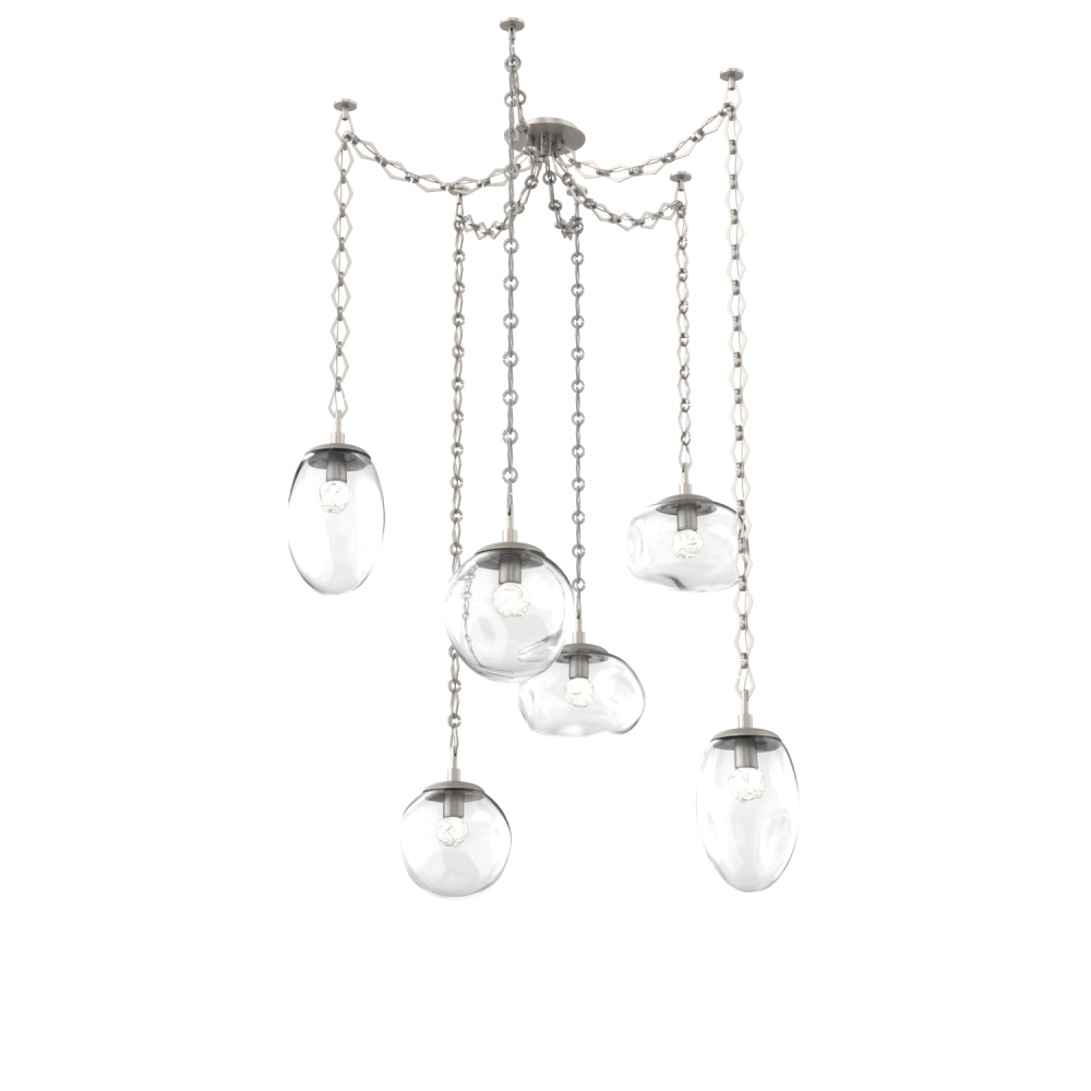 Cosmos LED Multi Light Pendant Beige Silver