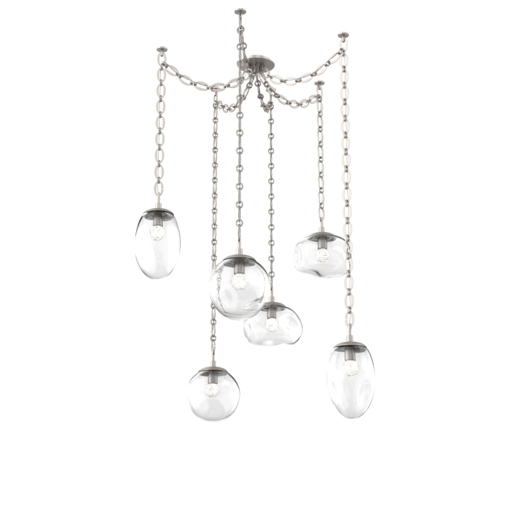 Cosmos LED Multi Light Pendant Beige Silver