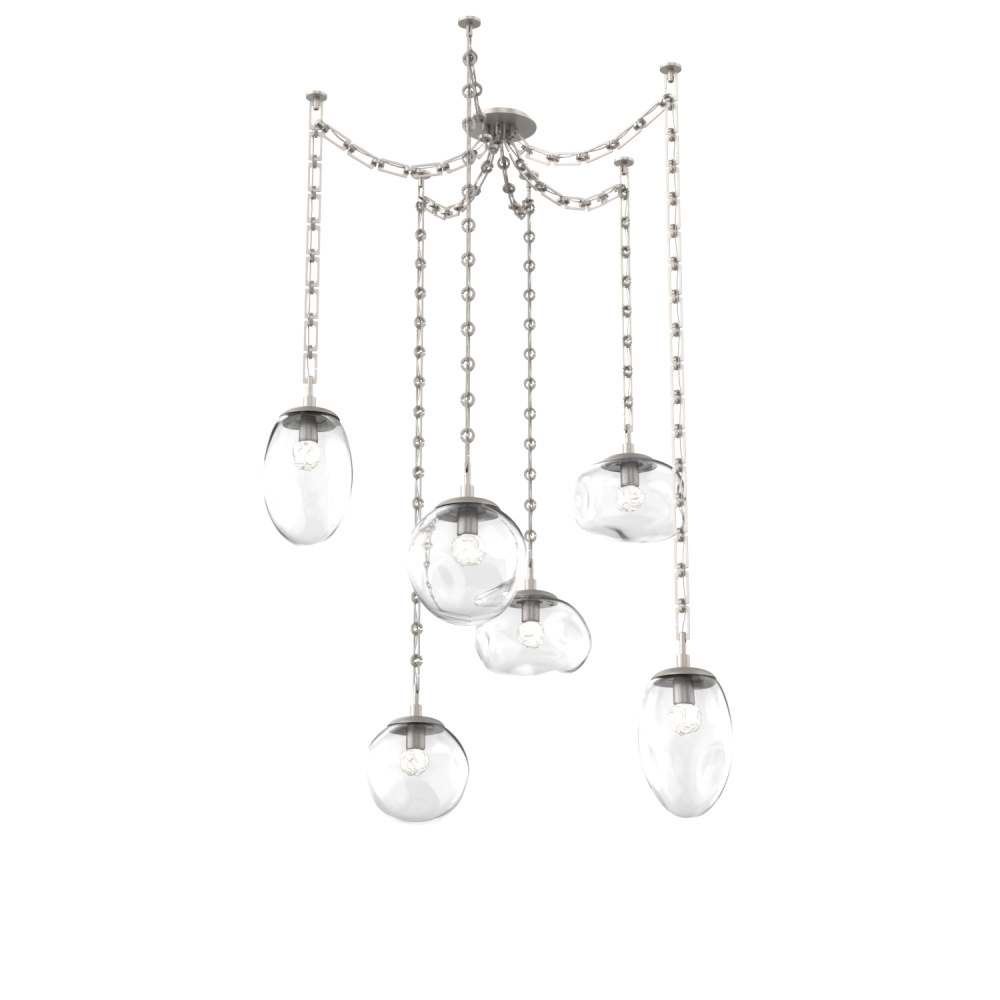 Cosmos LED Multi Light Pendant Beige Silver
