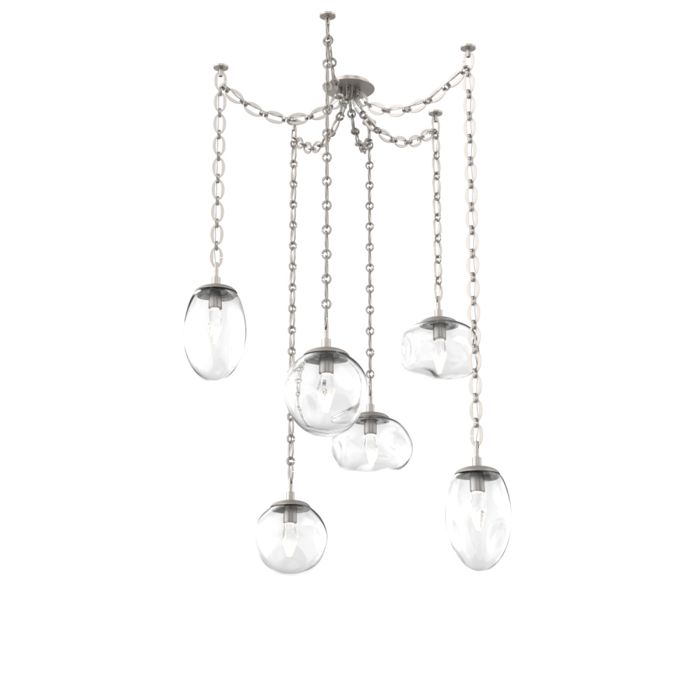 Cosmos LED Multi Light Pendant Beige Silver