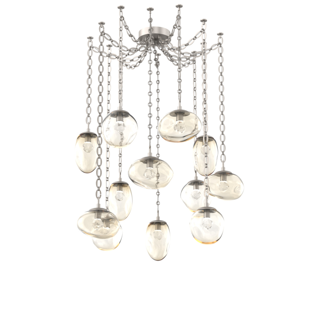 Cosmos LED Multi Light Pendant Beige Silver