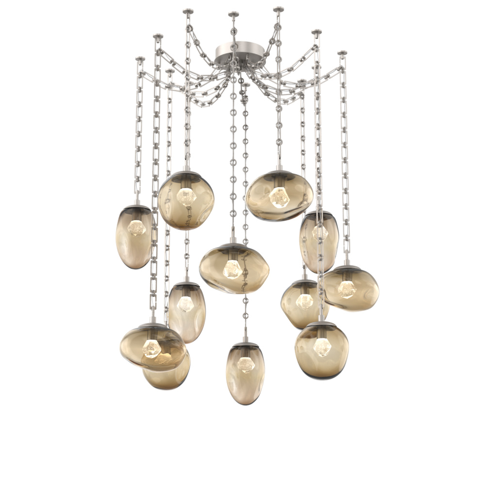 Cosmos LED Multi Light Pendant Beige Silver