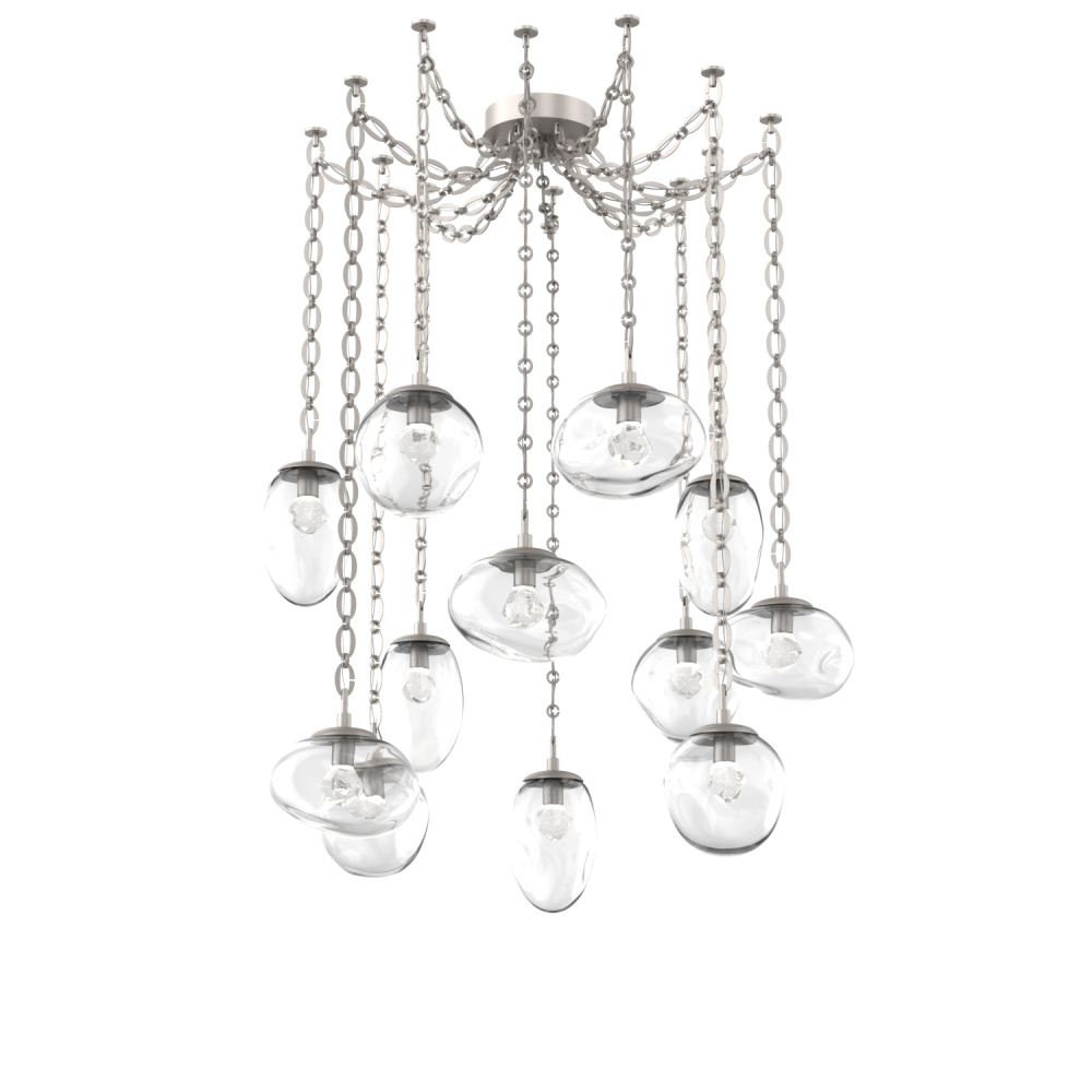 Cosmos LED Multi Light Pendant Beige Silver