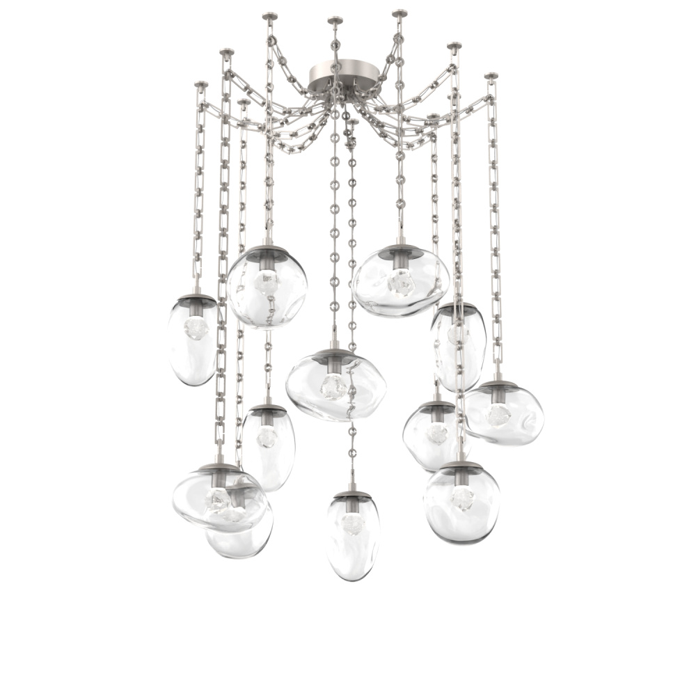 Cosmos LED Multi Light Pendant Beige Silver