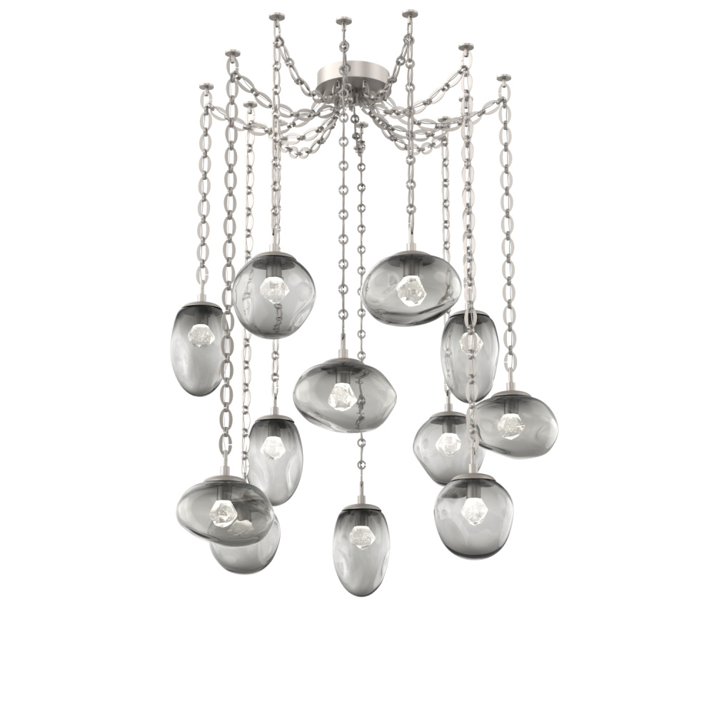 Cosmos LED Multi Light Pendant Beige Silver