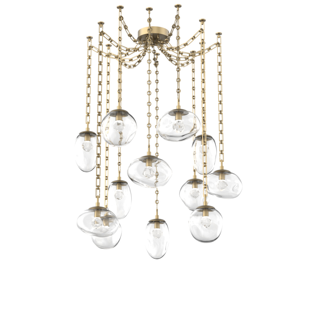Cosmos LED Multi Light Pendant Gilded Brass
