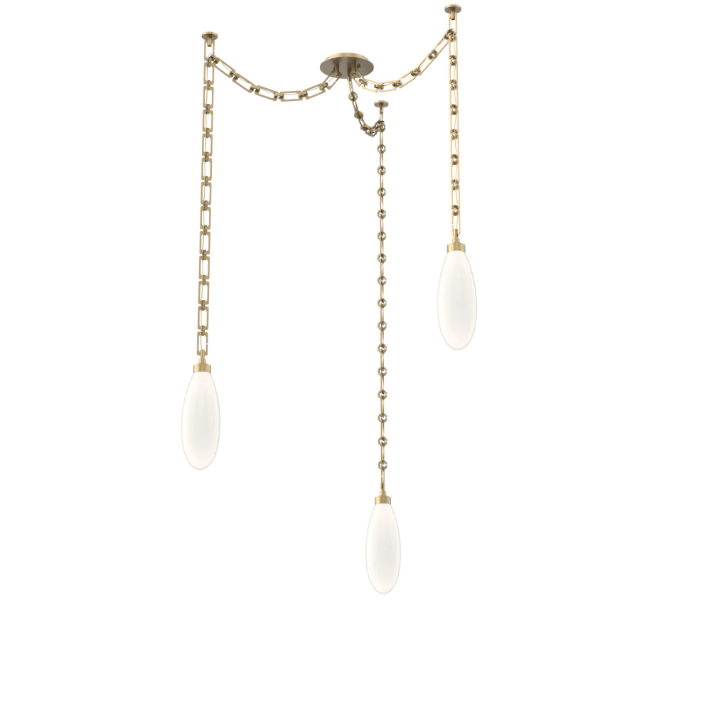 Fiori Multi Light Pendant Gilded Brass
