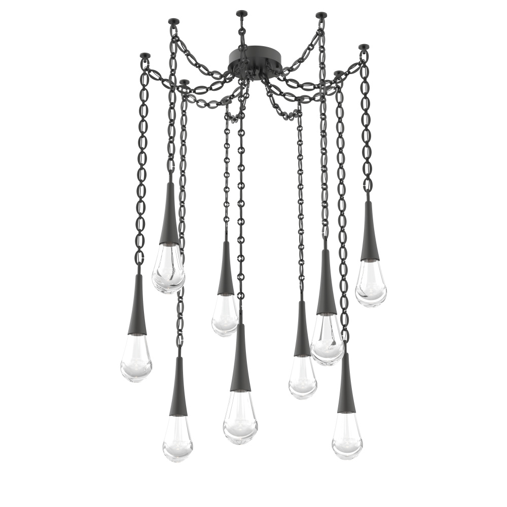 Raindrop Multi Light Pendant Matte Black