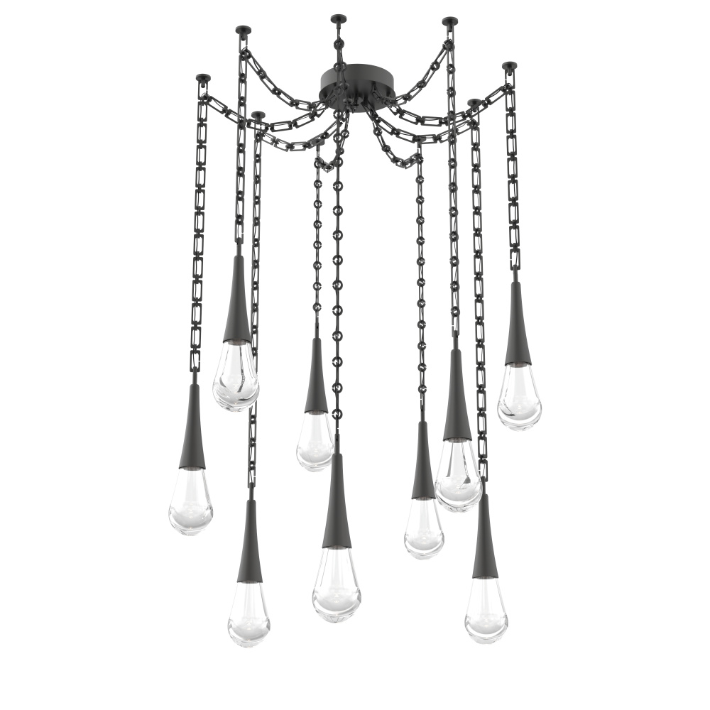 Raindrop Multi Light Pendant Matte Black