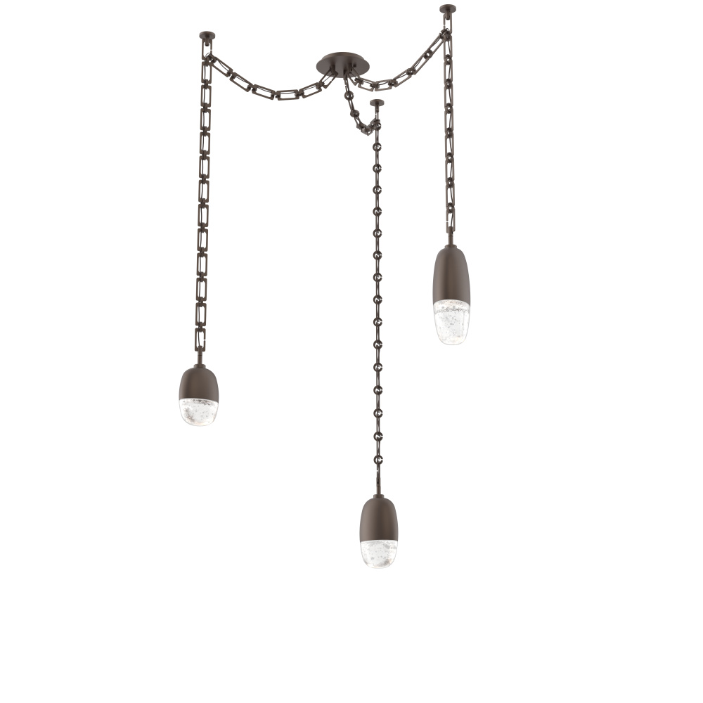 Pebble Multi Light Pendant Flat Bronze
