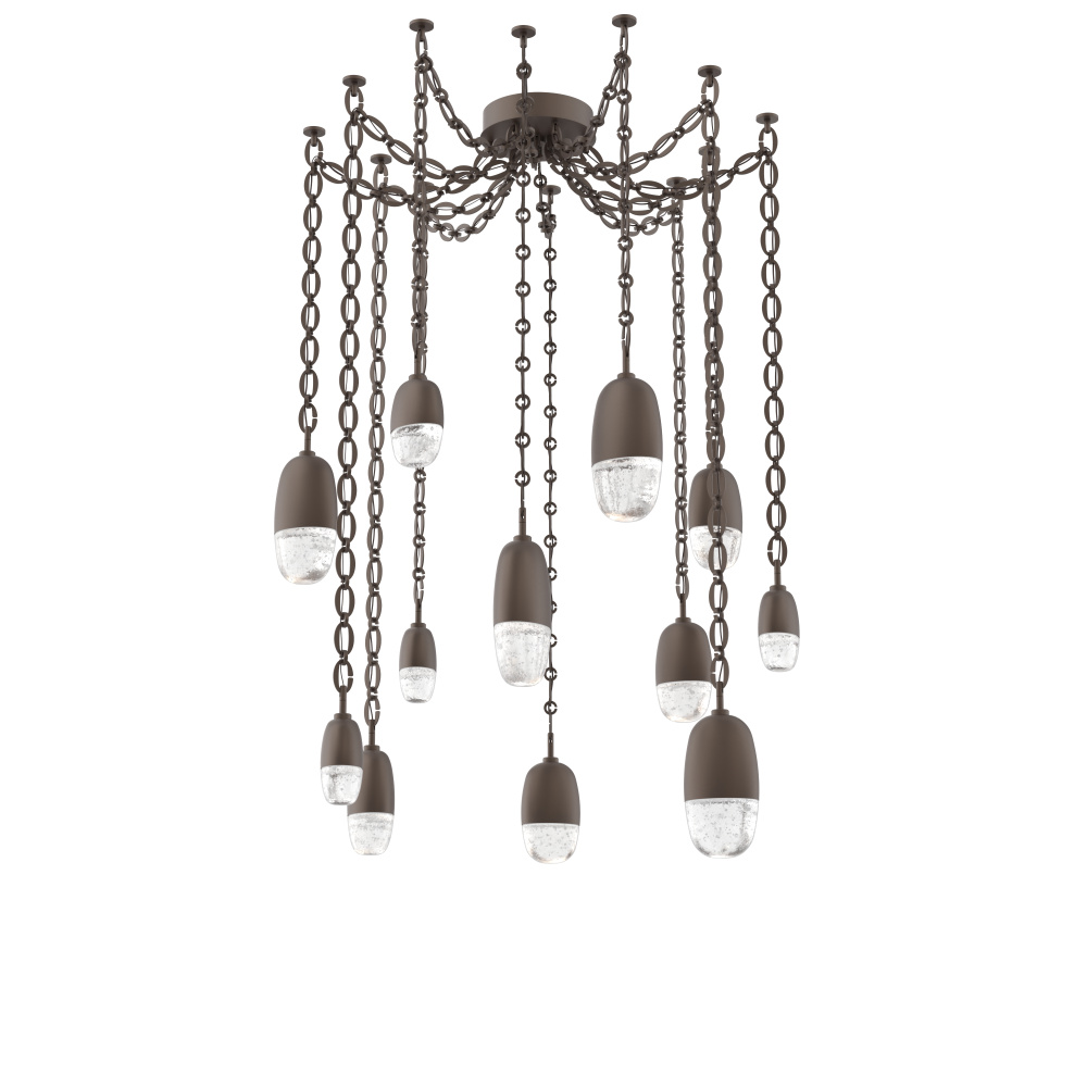Pebble Multi Light Pendant Flat Bronze