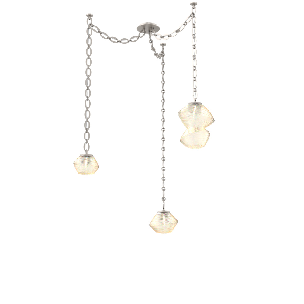Mesa Multi Light Pendant Beige Silver