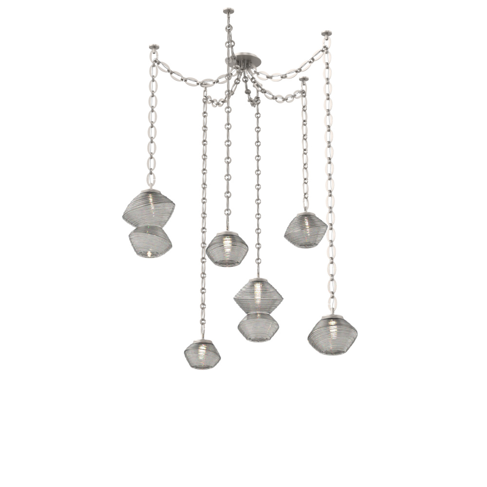 Mesa Multi Light Pendant Beige Silver